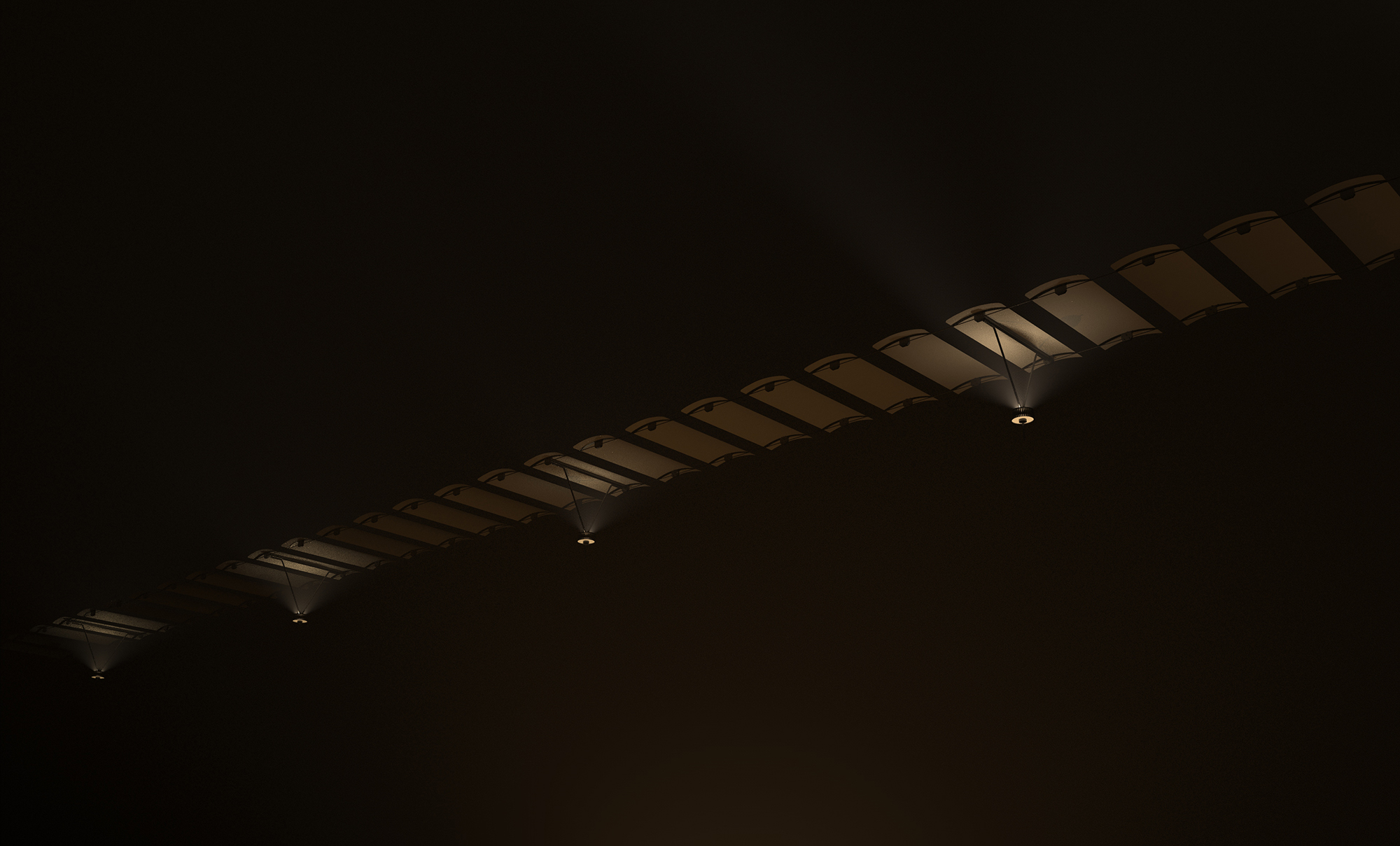Render of Pendulum at night, showing it bidirectional lighting.